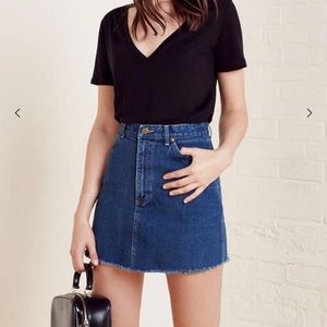 NWOT Reformation Denim Skirt size 8